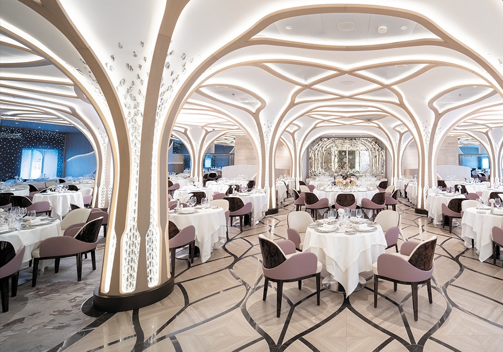 Comedor principal a bordo de un barco de Regent Seven Seas